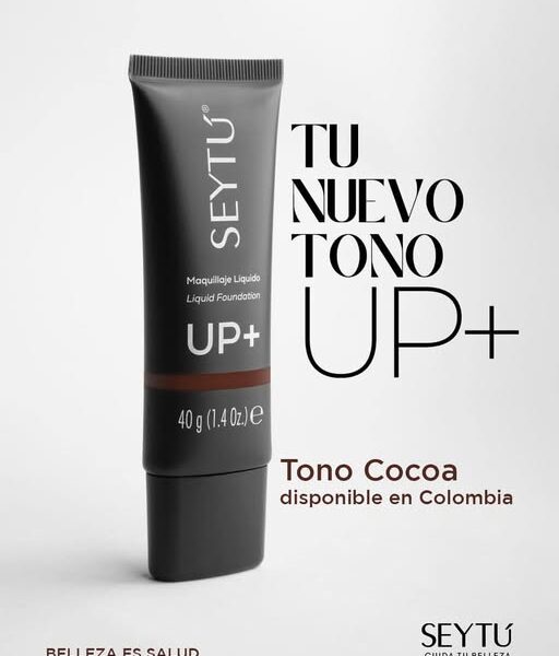 Seytú Maquillaje Líquido Up+ Tono Cocoa – ¡Cobertura Perfecta 24 Horas para Pieles Oscuras!