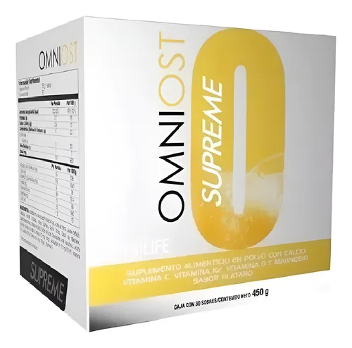 Omnilife Omniost Supreme Plátano – ¡Salud Ósea Inquebrantable con Calcio, Vitamina D y K2!