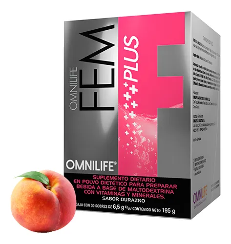 Omnilife Fem Plus Durazno – ¡Tu Aliado para un Equilibrio Hormonal Femenino Natural!