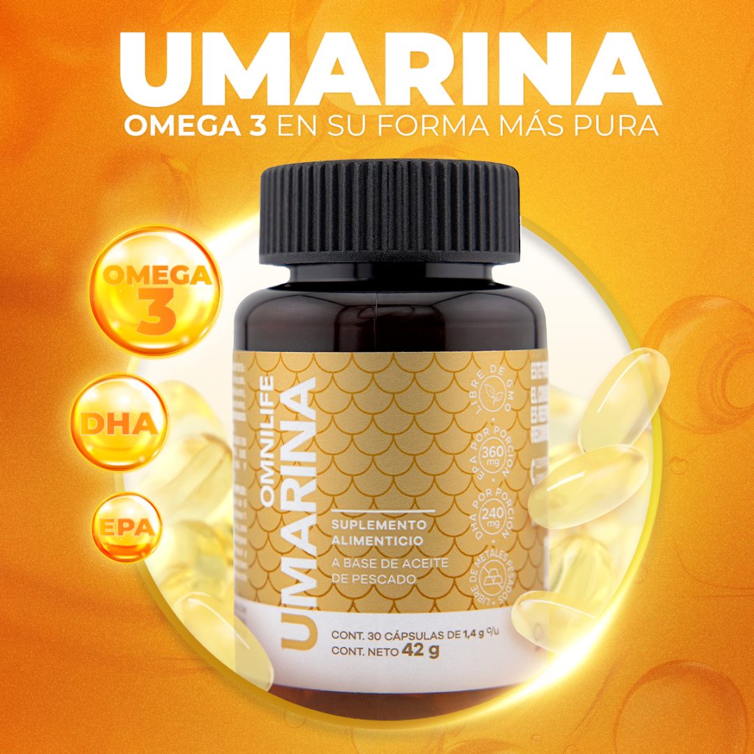Omnilife Umarina Omega-3 - ¡Omega-3 de Alta Pureza DHA y EPA para tu Corazón y Cerebro!